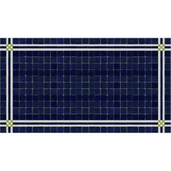 Mosaic House Moroccan tile Custom Bravo Panel B 3-1-7 Midnight Blue White Red  zellige, mosaic, zellij, field, pattern, glaze 